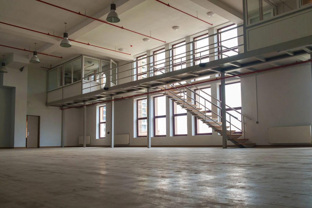 Interior of a large empty room